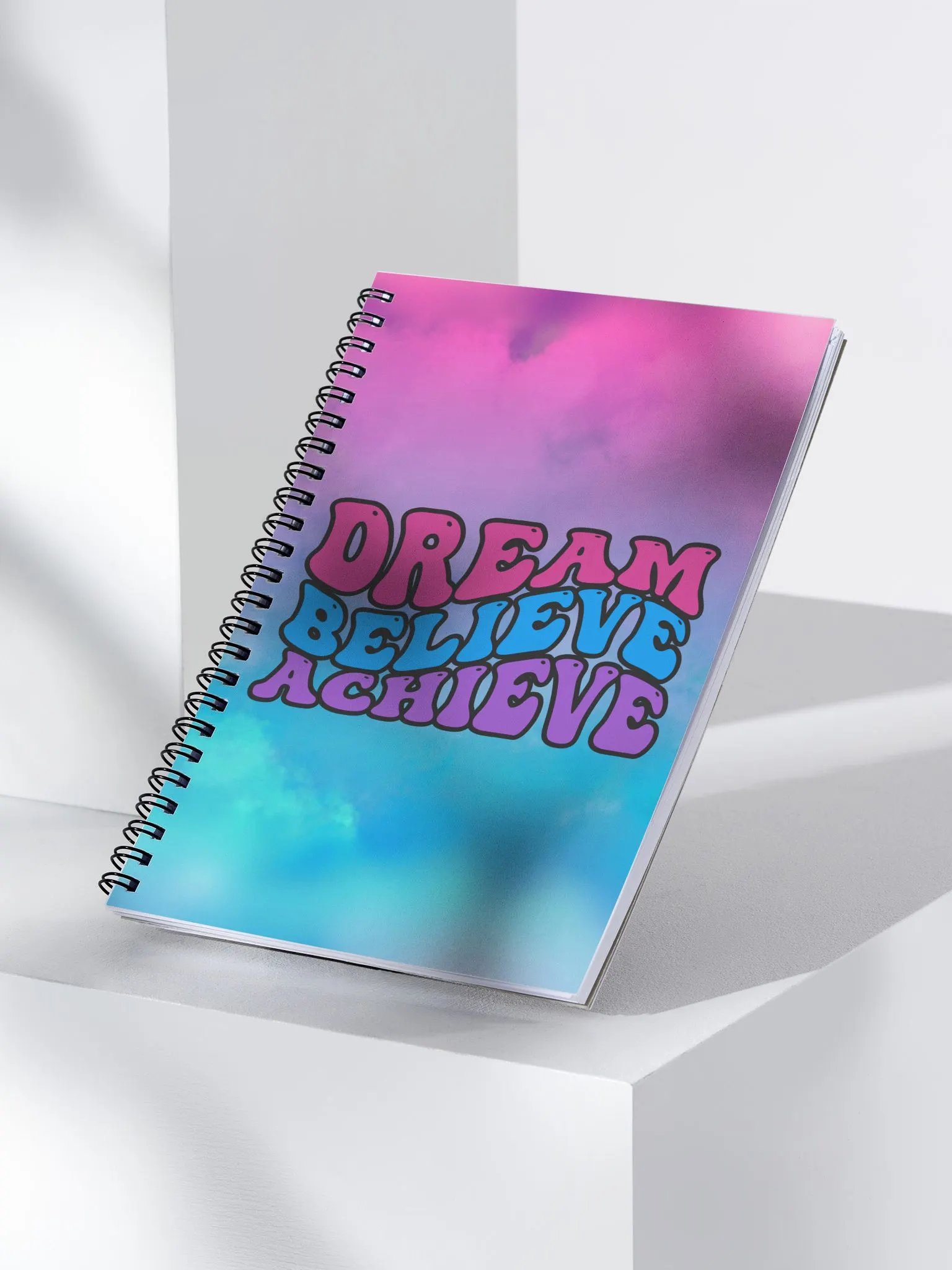 Dream Believe Achieve Inspirational Spiral Notebook Journal product image (3)
