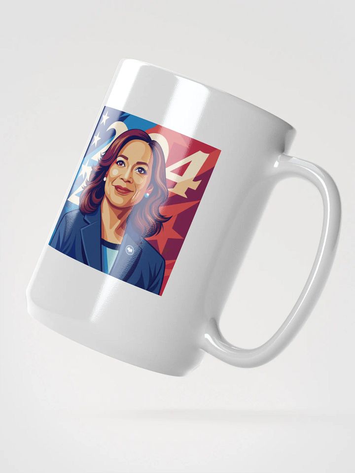 Kamala Harris 2024 Patriotic White Glossy Mug product image (2)