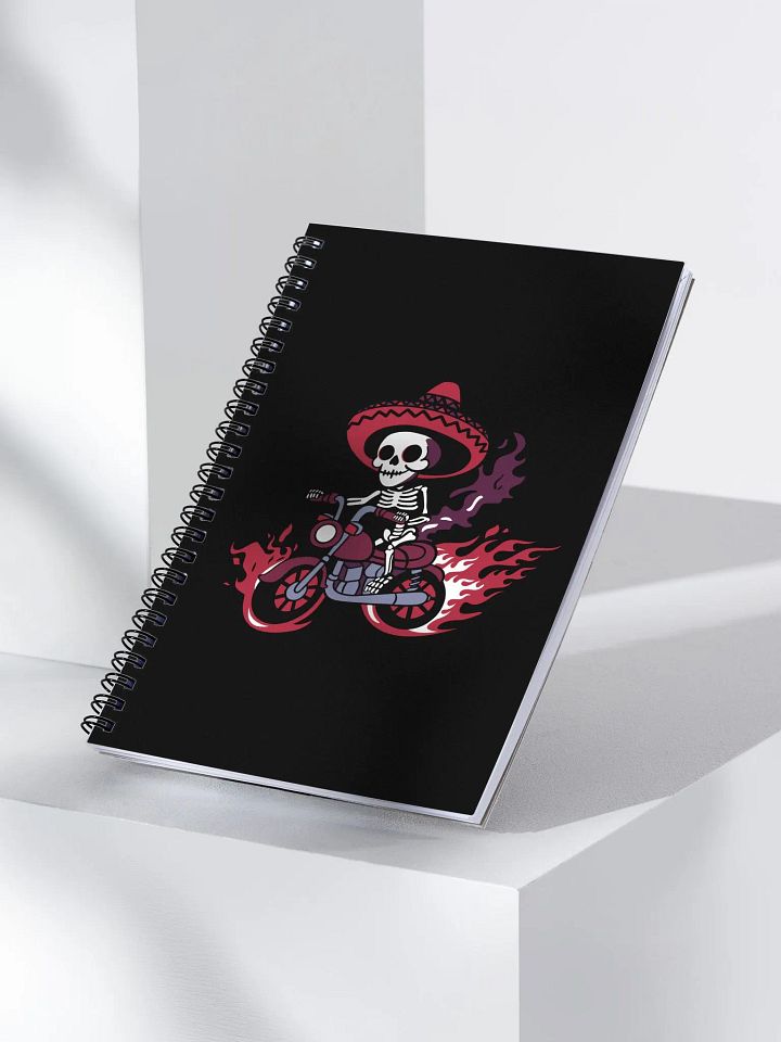 Bone to be Wild Dotted Spiral Notebook product image (2)
