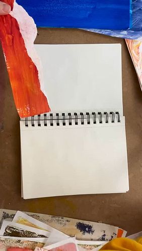 Using simple but striking strata collage for creative self-care therapeutic art!

Some quick-and-easy suminagashi papers (mad...