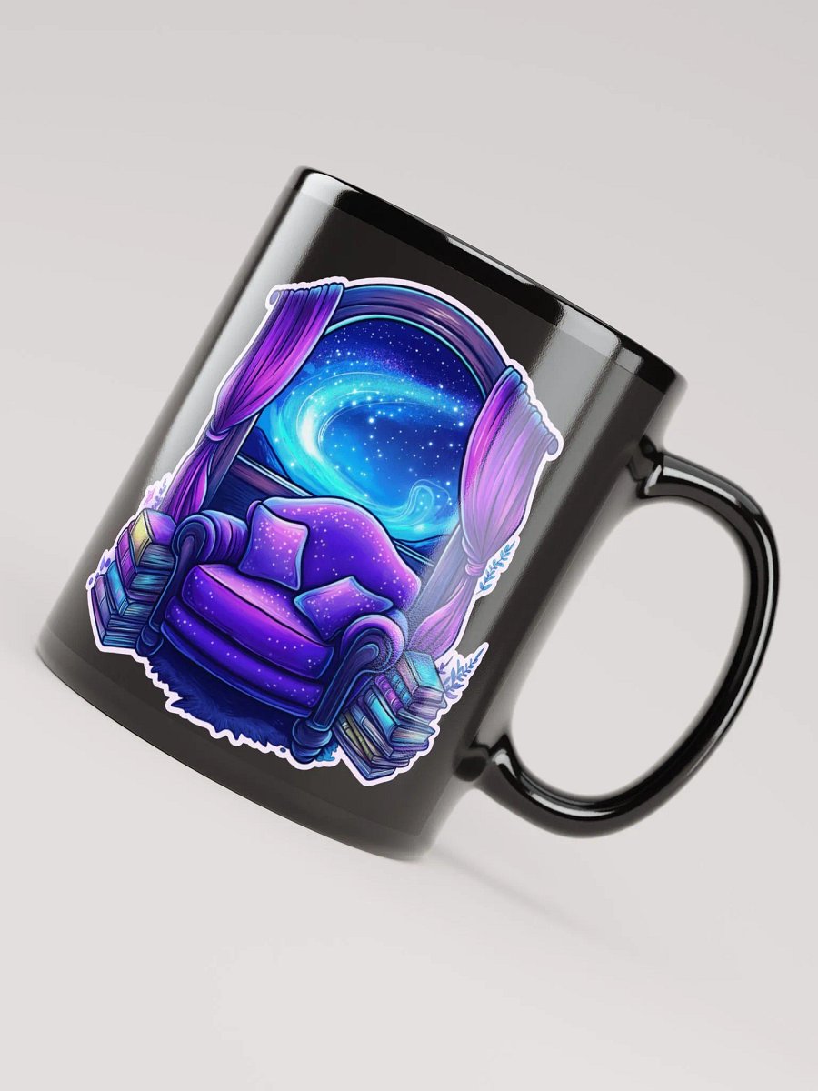 Starlit Reading Nook Black Mug product image (7)