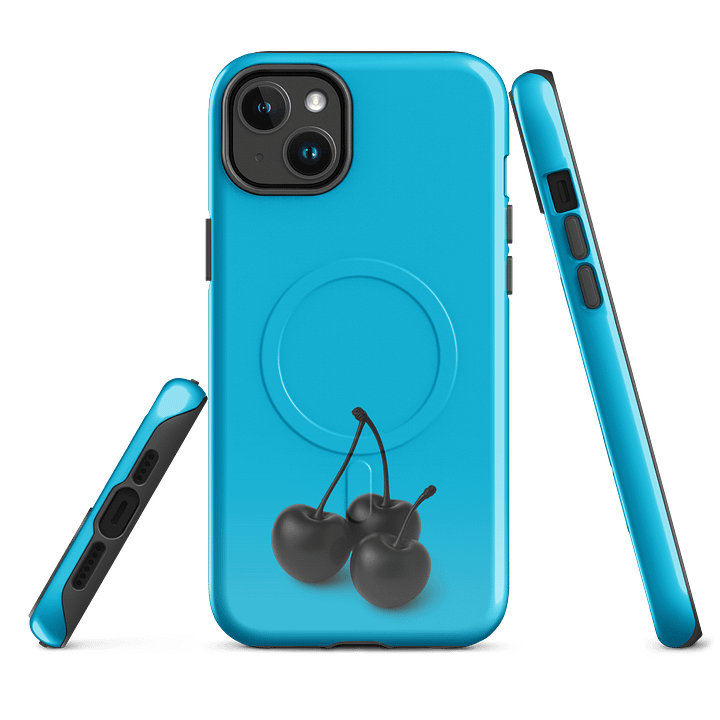 Cyan Black Cherry Cherry Cherries MagSafe® Tough iPhone® Case product image (1)
