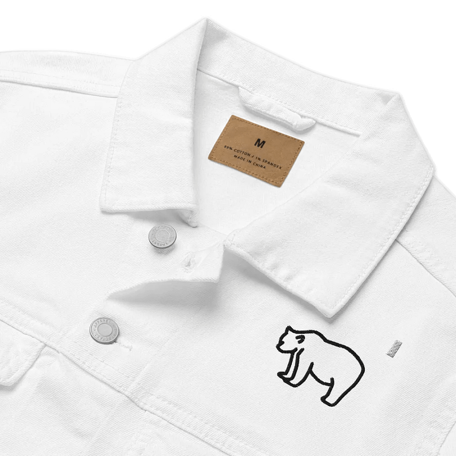 unisex white denim jacket product image (3)