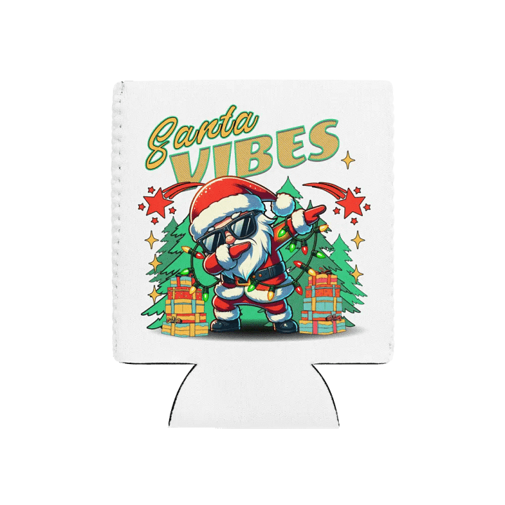 Santa Vibes Dabbing Can Cooler product image (1)