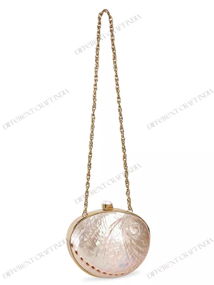 Luxurious White Abalone Seashell purse Sirena Shell minaudiere mini clutch bag product image (4)
