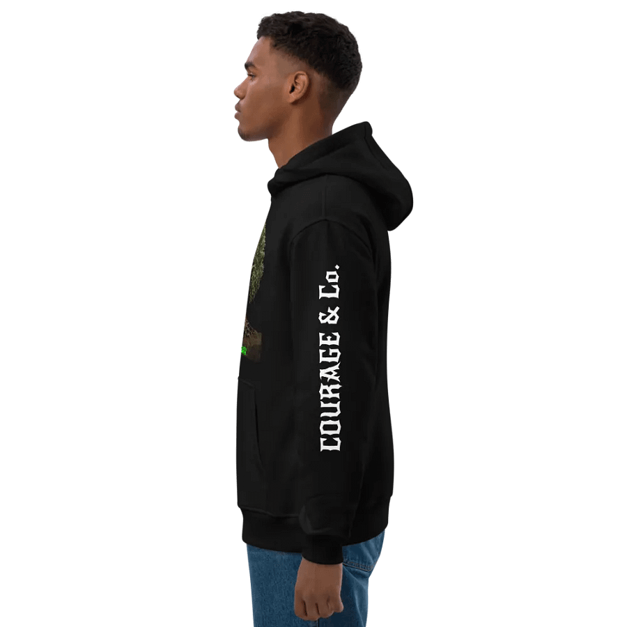 Courage & Co. Black Hoodie w/White Text product image (3)