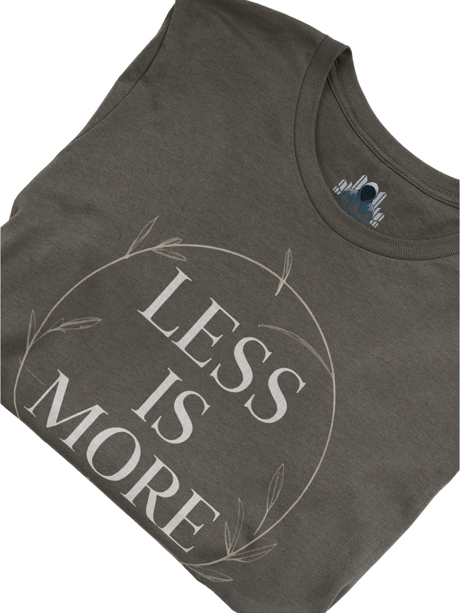 Minimalist T-Shirt, Less Is More Gift, Neutral Modern Tee product image (3)
