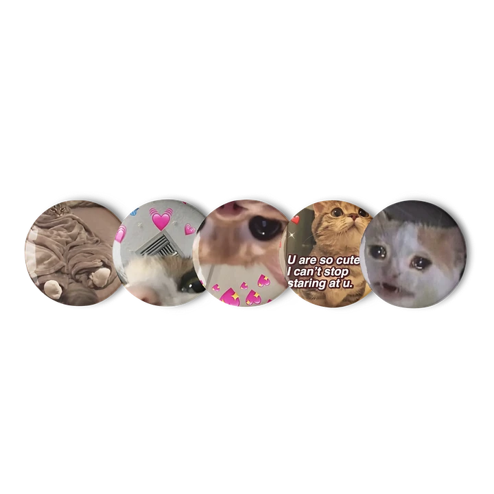 Set of Pin Buttons: Meme Cats 19 product image (1)