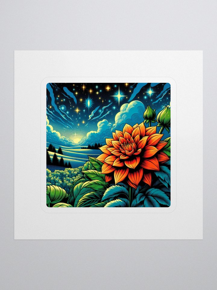 Dreamy Night Flower Stickers product image (1)