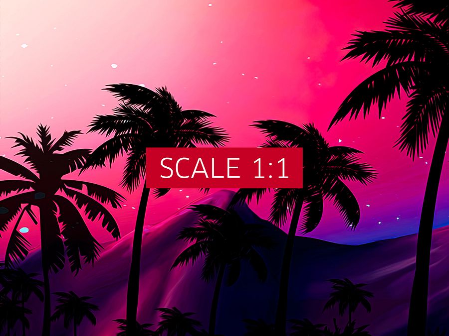 Neon landscape: Pink purple tropical beach [synthwave/vaporwave/cyberpunk] — Aesthetic retrowave poster product image (4)