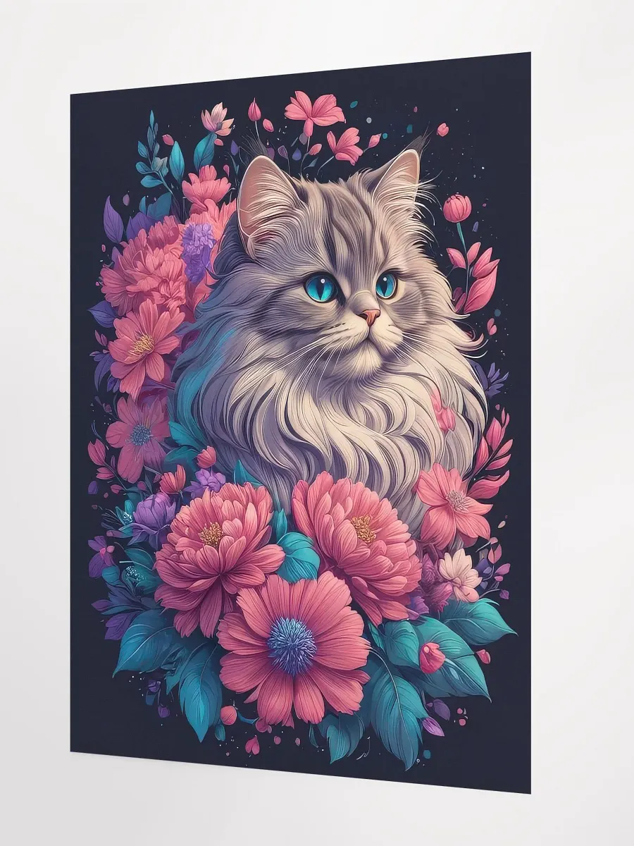 Flower Cat v2 - Poster - Medium Size 18x24 Inches product image (2)