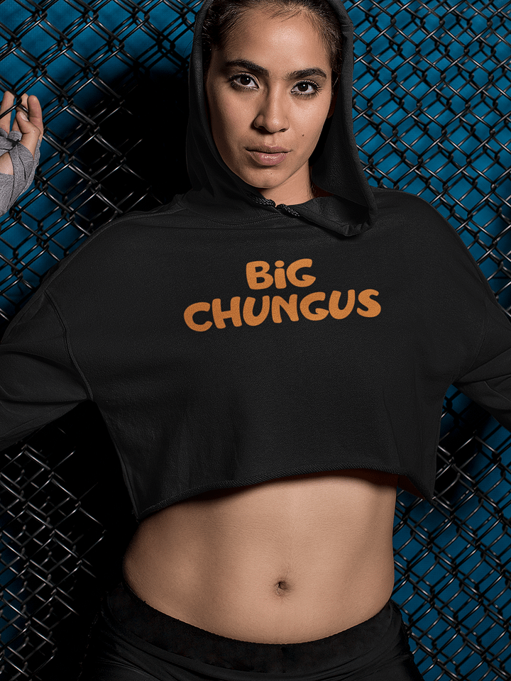 Big Chungus fleece crop hoodie product image (1)