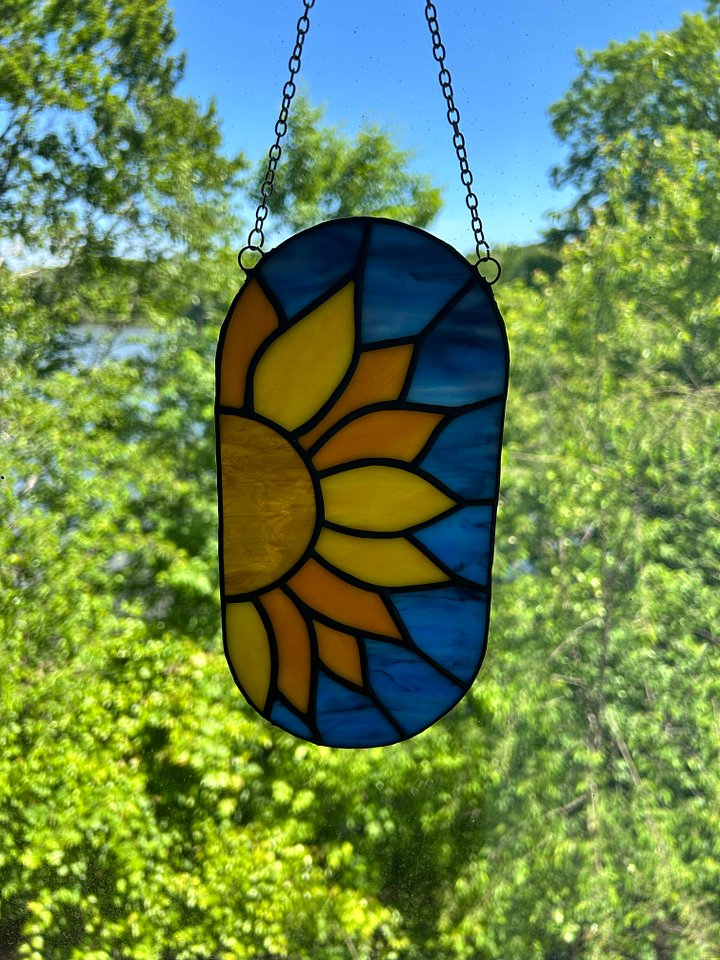 Sunflower Stained Glass Suncatcher product image (2)