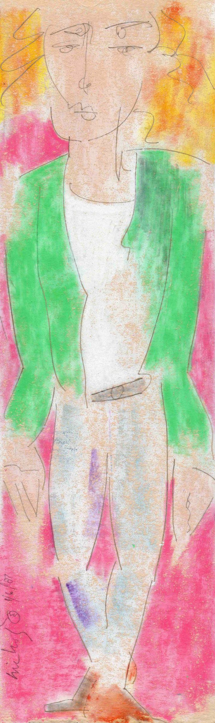Green Coat 1987 print product image (1)