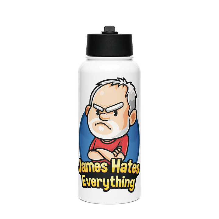 James Hates Everything Stainless Steel Water Bottle product image (1)