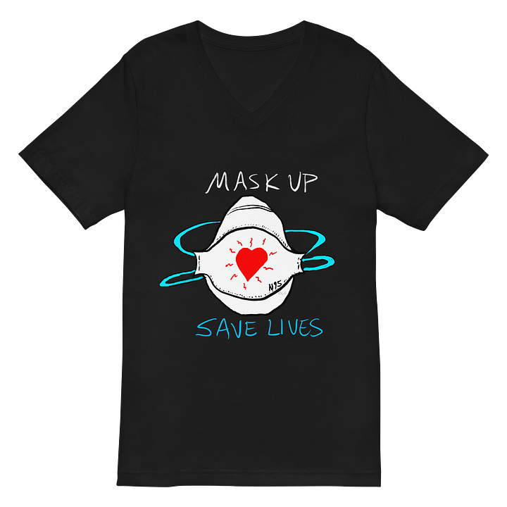 Mask Up Save Lives V-Neck Tee product image (2)