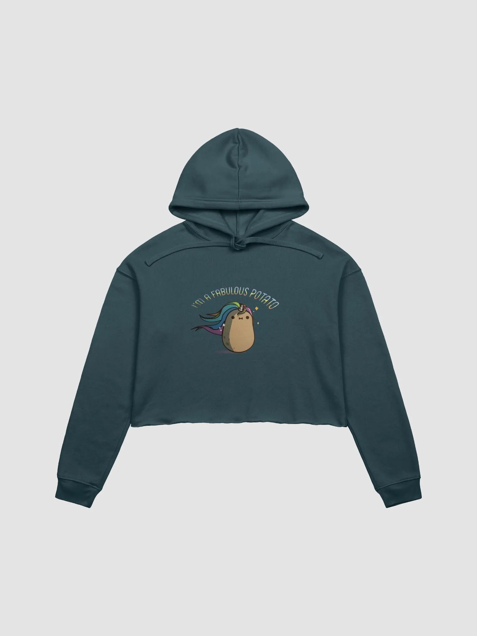 Fabulous Potato Meme Crop Hoodie product image (3)