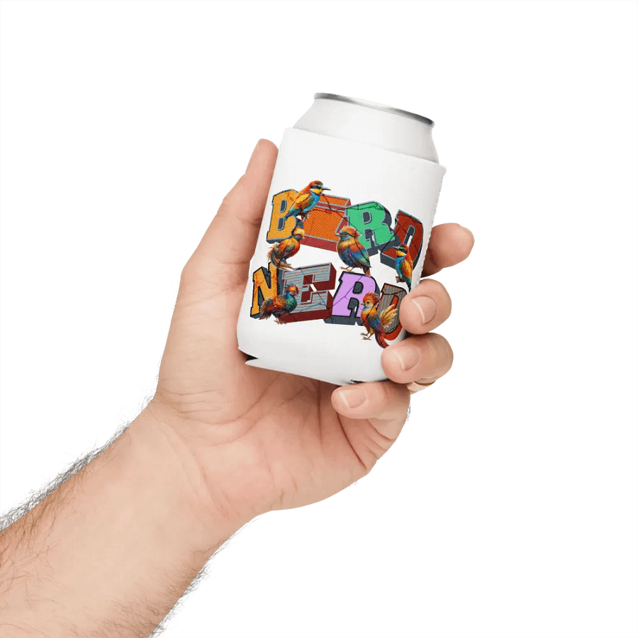 Bird Nerd Colorful Can Cooler product image (4)