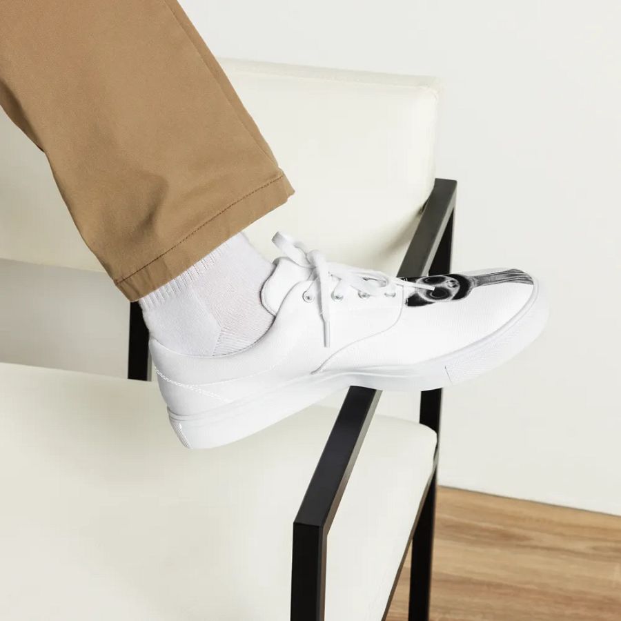 Zoonomaly Cat Men's Lace-Up Canvas Shoes product image (11)