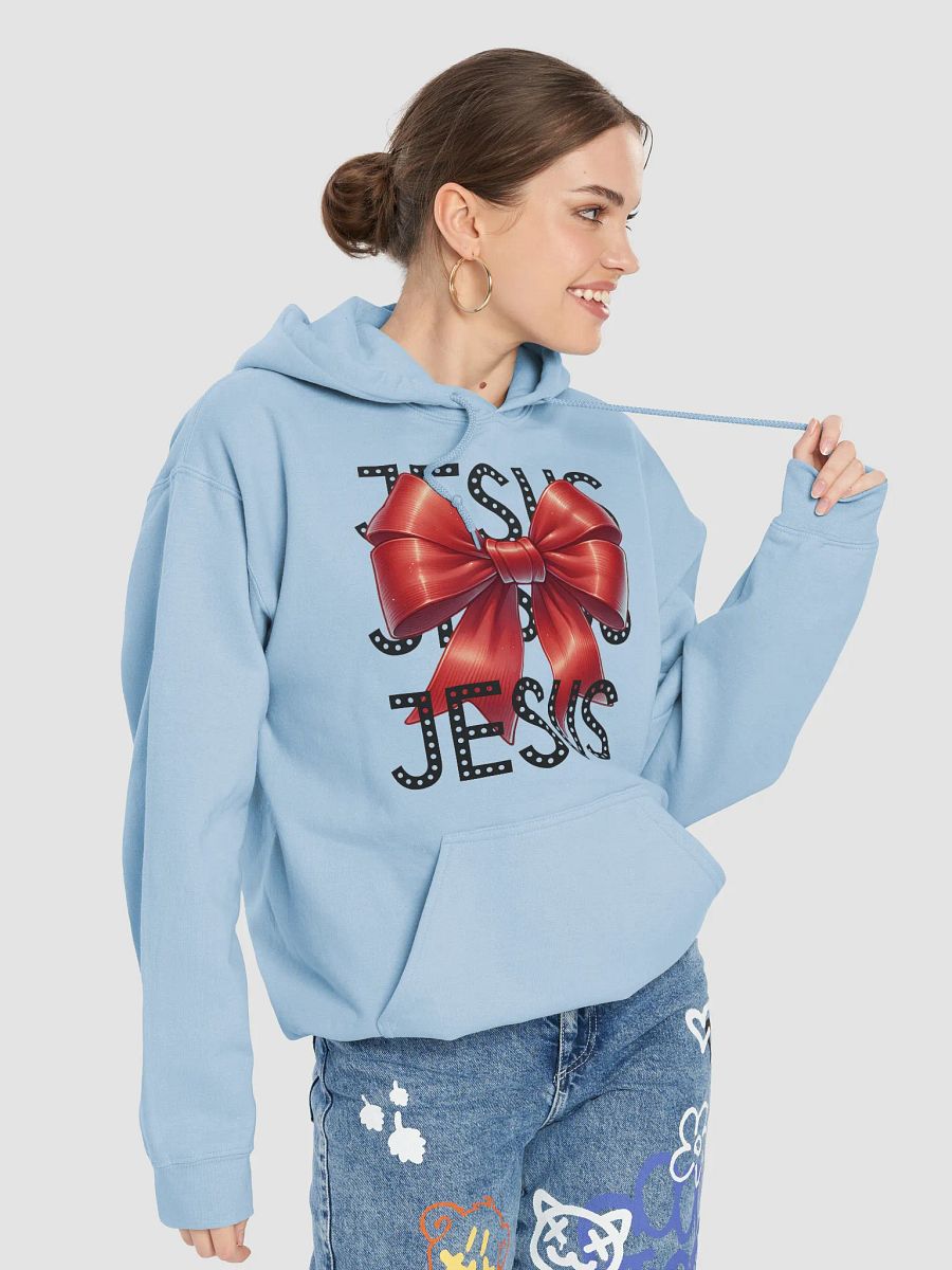 JESUS Bow Charm Gildan Classic Hoodie product image (8)