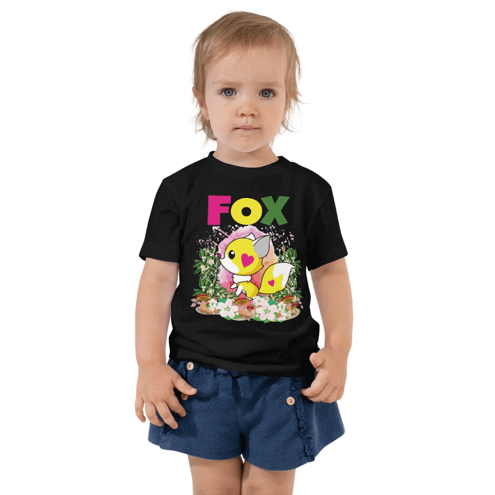 Fox Colorful Funny Cute Bella+Canvas Toddler T-Shirt – Fun Gift for Kids product image (1)
