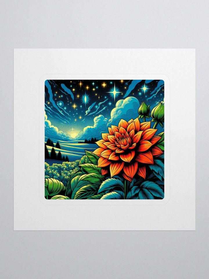 Dreamy Night Flower Stickers product image (1)
