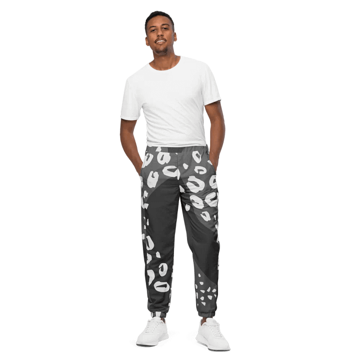 Grey Leopard Scatter Unisex Track Pants product image (1)