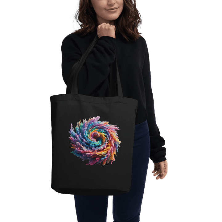 Swirling colorful rose tote bag product image (1)
