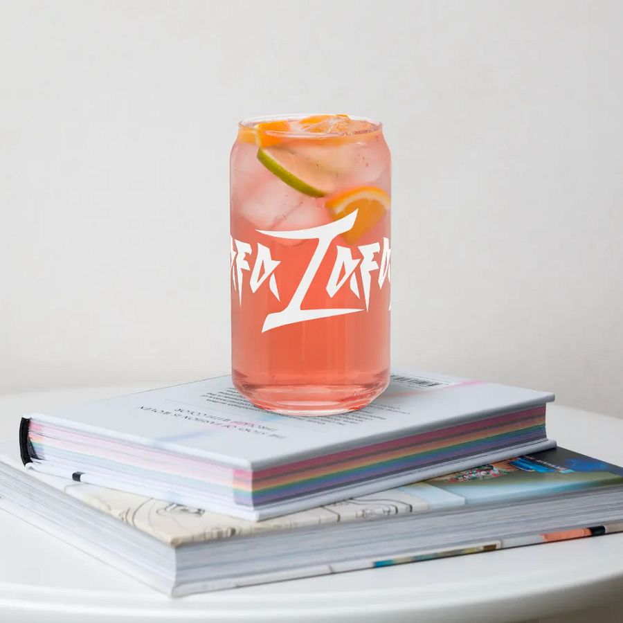 RafaZafar Logotext Can Glass (white) product image (4)