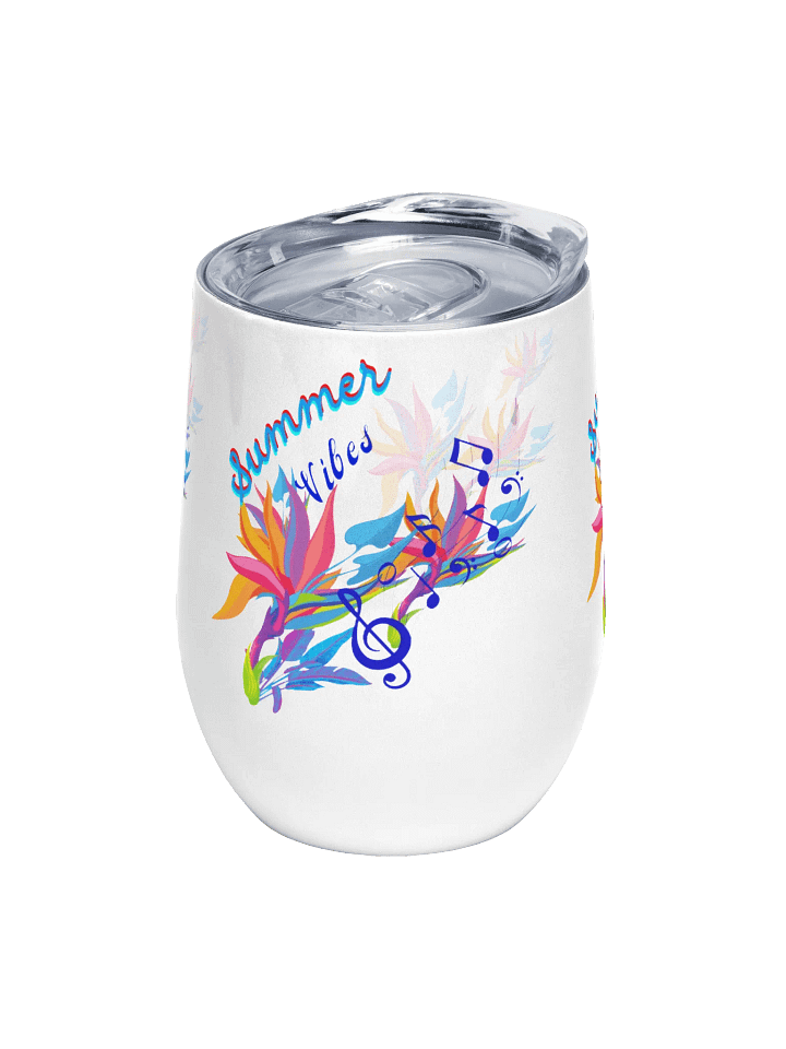 Floral Summer vibes Wine Tumbler gift for moms ladies friends colleagues product image (1)