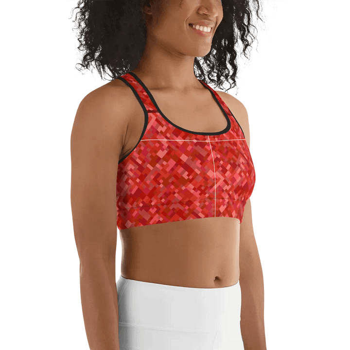 Colorful Mosaic Pattern Sports Bra - v4 product image (1)