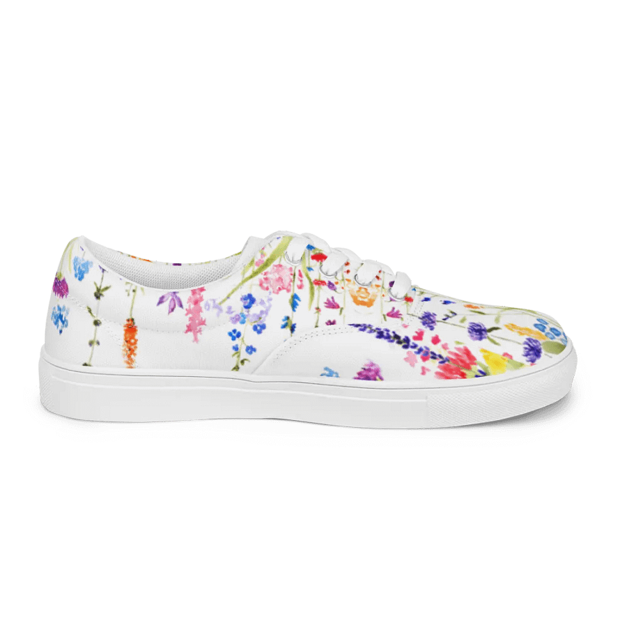 Spring Flowers Women's Lace-Up Canvas Shoes product image (4)