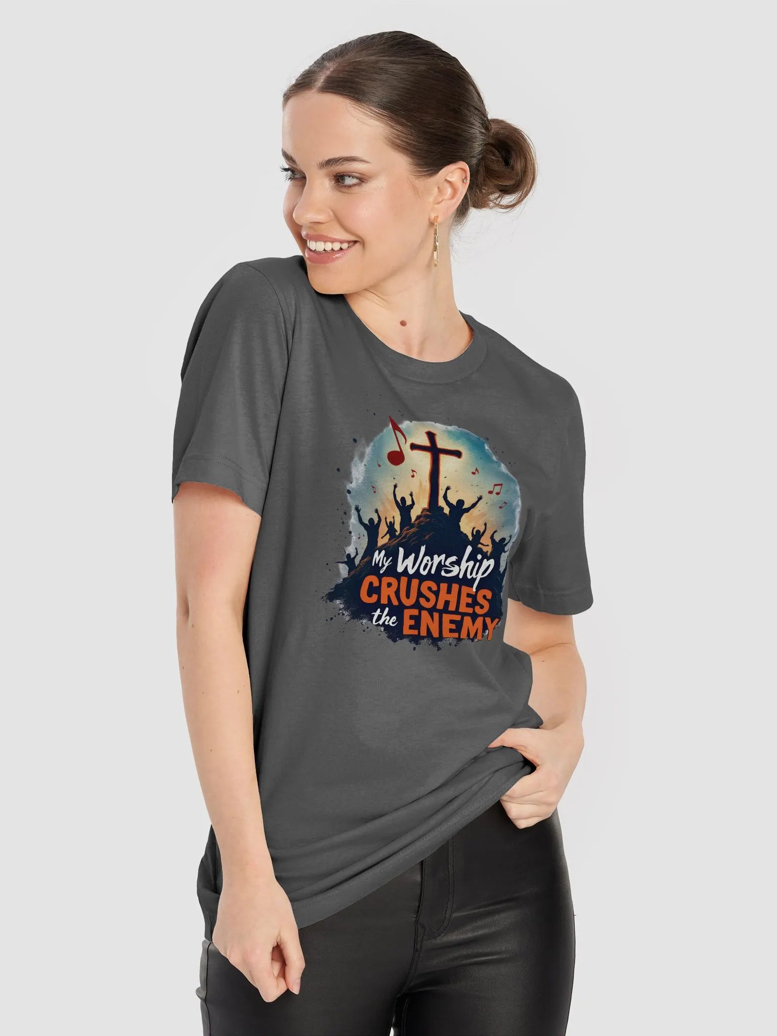 My Worship Crushes the Enemy - Spiritual Warfare T-Shirt product image (56)