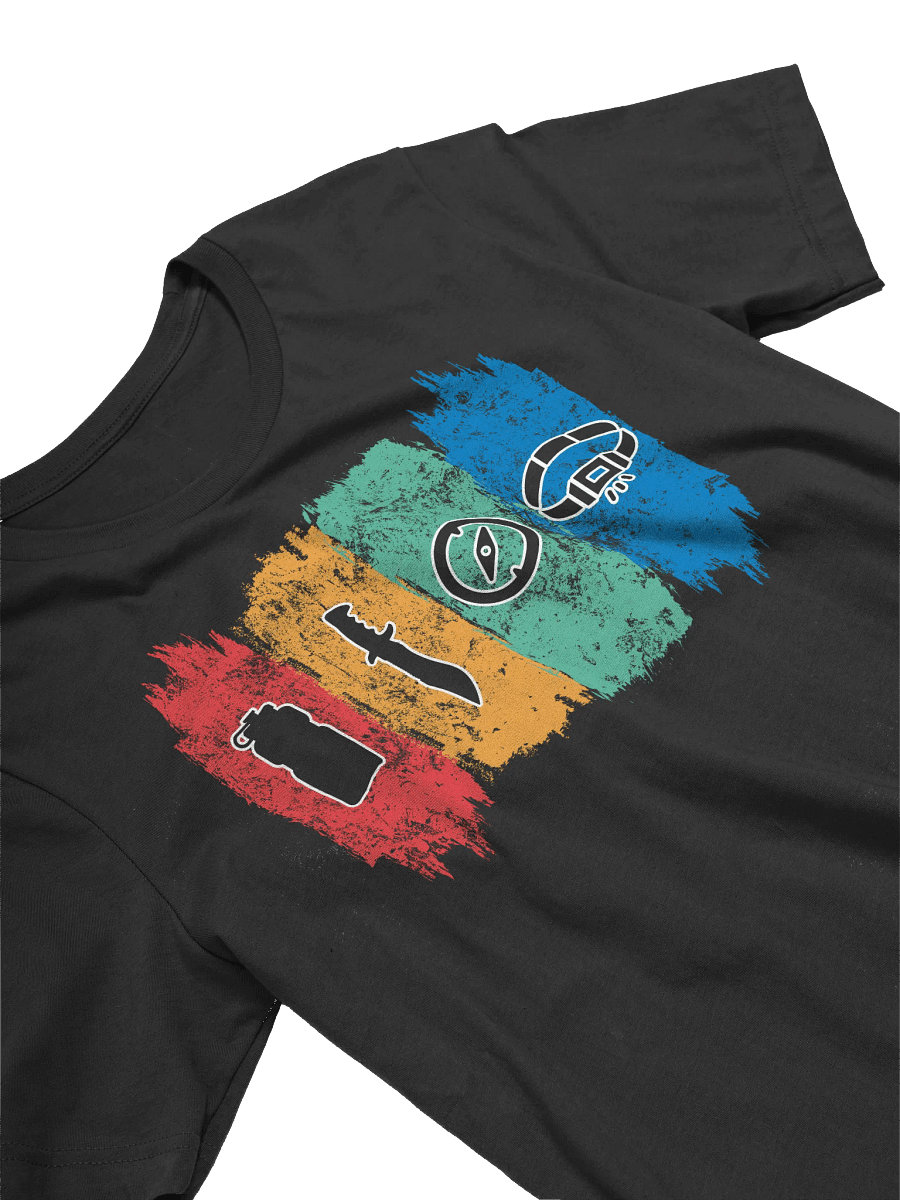 Outdoor Survival Icons T-Shirt - Water, Knife, Compass & Headlamp Essentials, Adventure Tee, Hiking Shirt, Camping Apparel, Nature Lover product image (3)