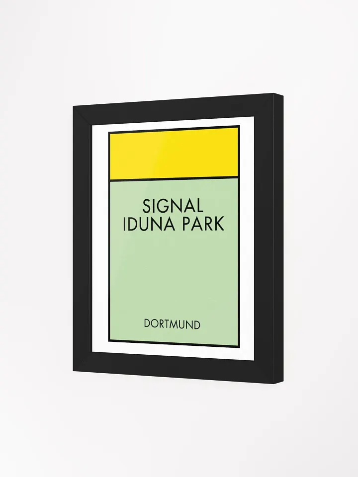 Signal Iduna Park Stadium Dortmund Monopoly Title Art Framed Print product image (1)