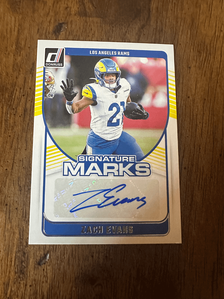 Autogrpahed Zach Evans Donruss product image (1)