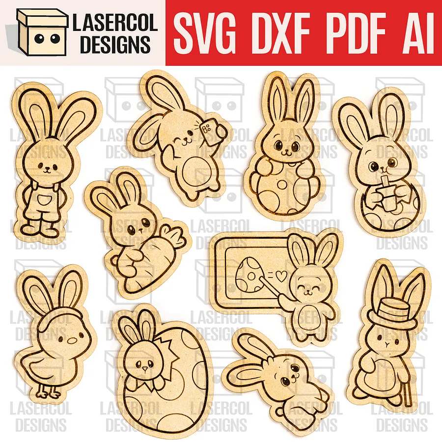 Easter Cut outs/Paint Kit Set 5 & Set 6 - Laser Cut Files product image (4)