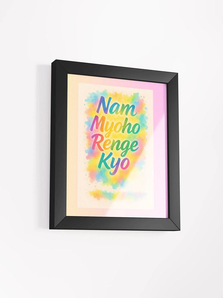 Nam Myoho Renge Kyo Watercolor Poster – Framed Buddhist Wall Art for Daily Practice product image (30)