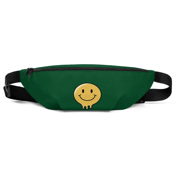 Melting Smile Emoji Forest Green Fanny Pack product image (1)