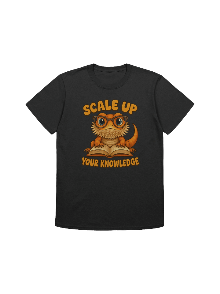 Bearded Dragon Pun T-Shirt – “Scale Up Your Knowledge” | Cute Reptile & Book Lover Gift product image (2)