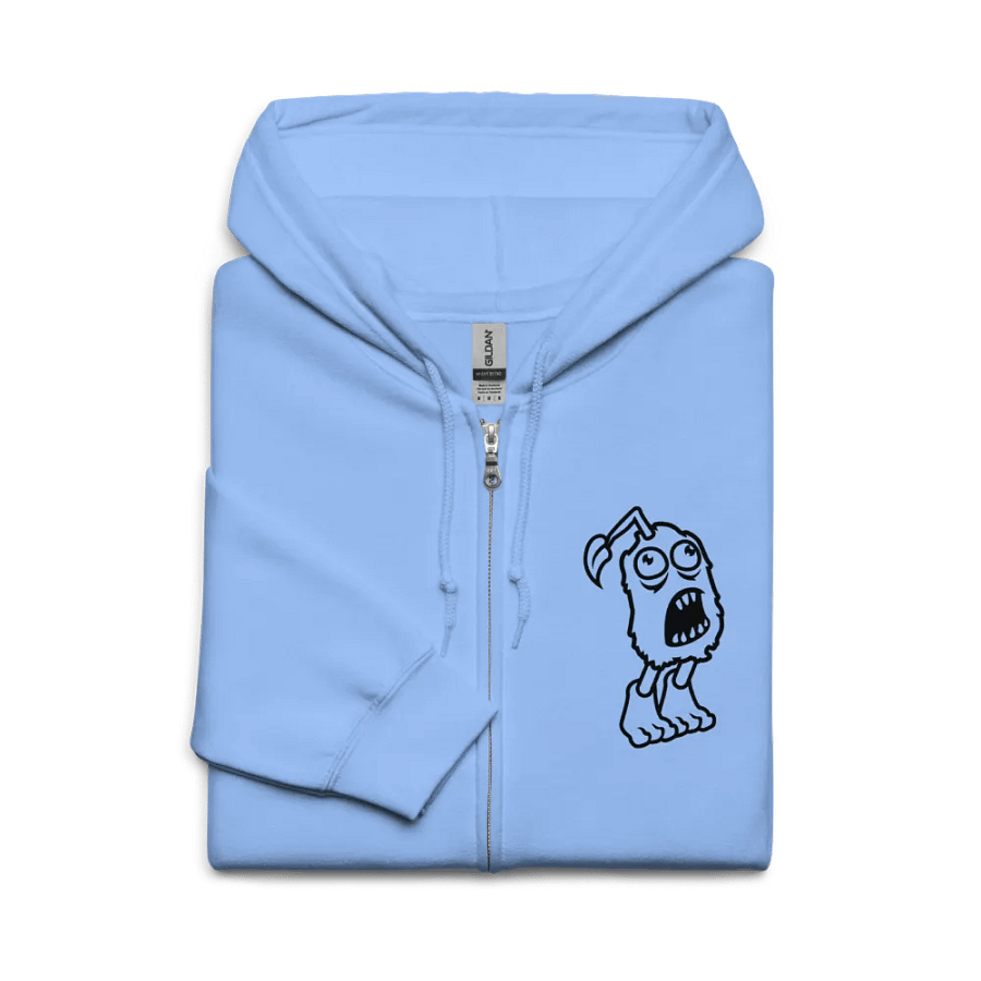 Furcorn (Black on Light) Zip-up Hoodie product image (3)