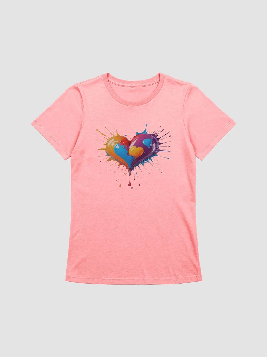 Chromatic Heart Burst Tee - Abstract Paint Splash product image (1)