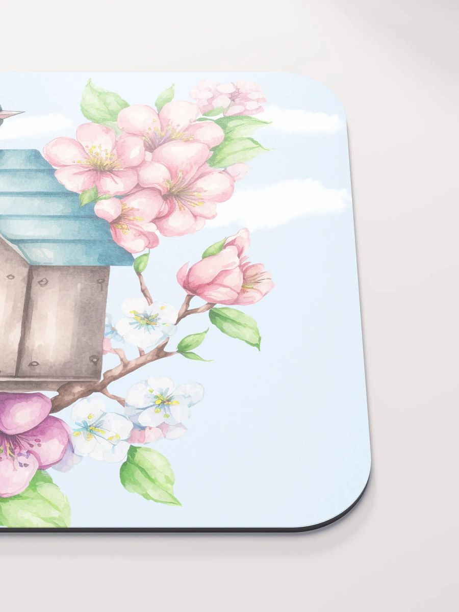 Blue Bird in a Pink Dogwood Tree Mousepad product image (5)