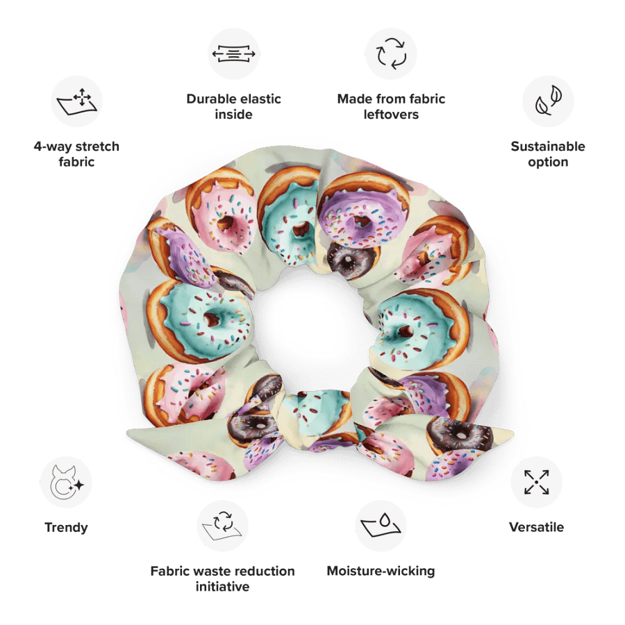 Hair Scrunchie - Pastel Sprinkled Donuts product image (12)