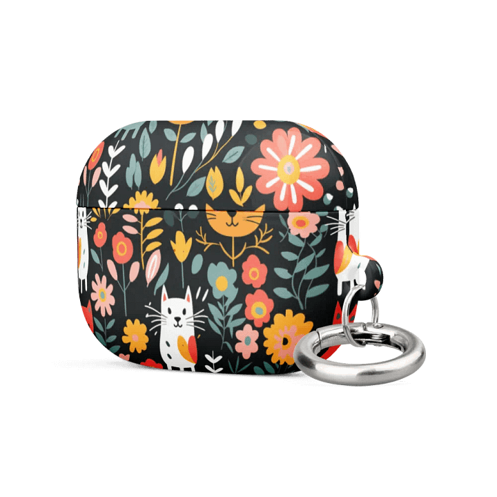 Whimsical Feline Garden All-Over Print AirPods® Case product image (2)