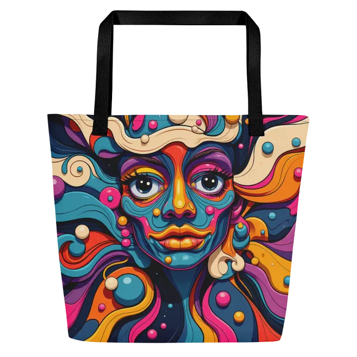 Psychedelic Swirls All-Over Tote Bag product image (1)