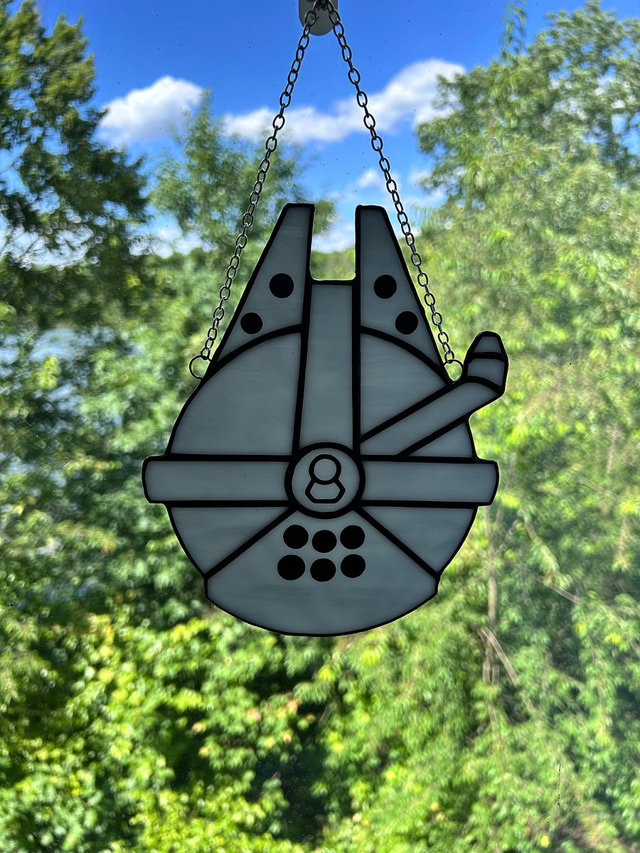 Millenium Falcon Stained Glass Suncatcher product image (5)