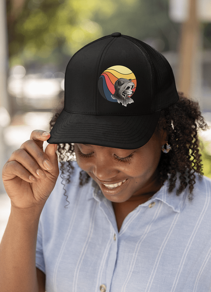 Sunset Ghostly Dog for Halloween Trucker Hat product image (1)