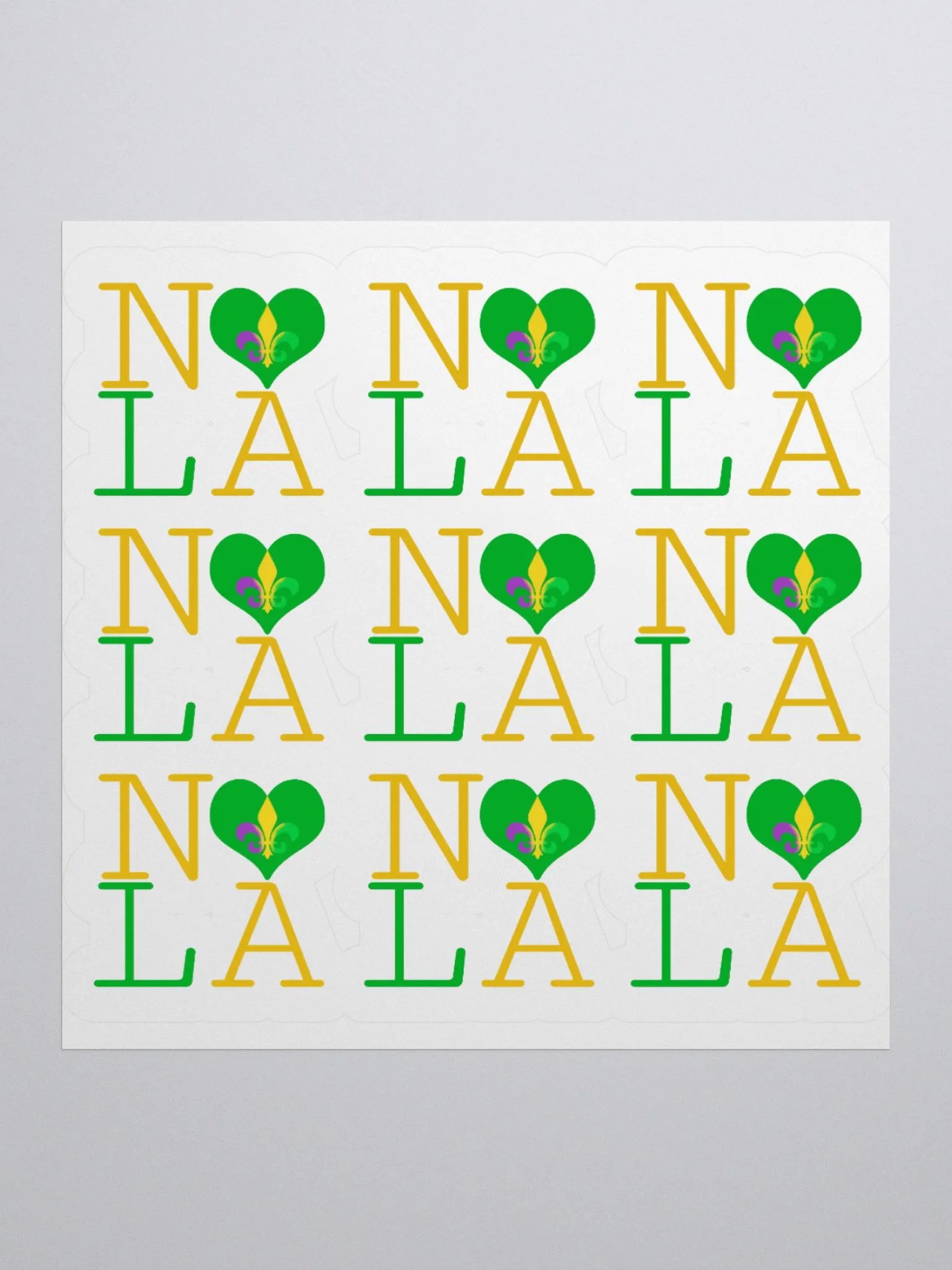 I LOVE NOLA **LEGACY STICKER** (MARDI GRAS 2) product image (1)