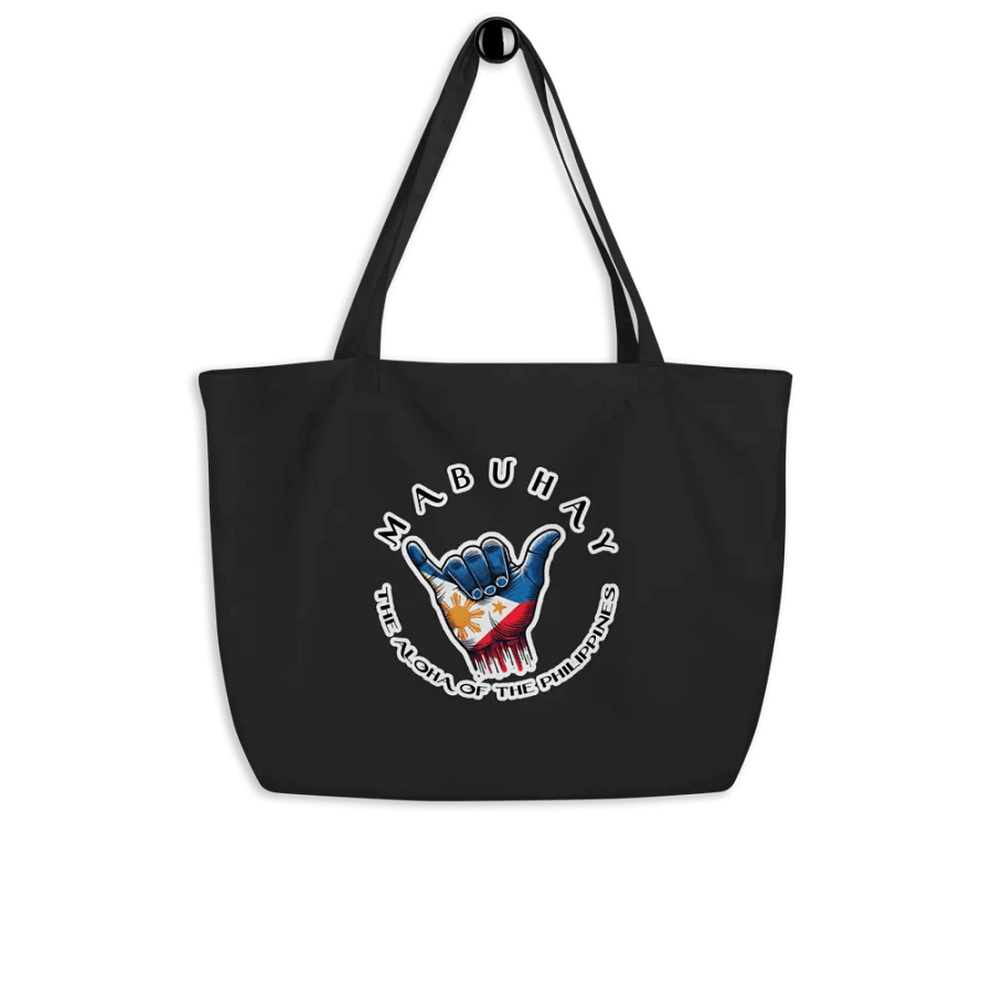 MABUHAY THE ALOHA OF THE PHILIPPINES WIDE TOTE BAG - SHAKA HANG LOOSE VIBES FOR YOUR JOURNEY product image (5)